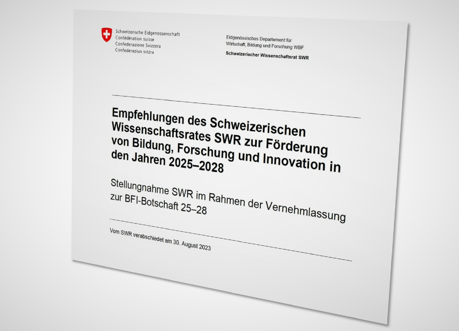 BFI Botschaft 2025–2028